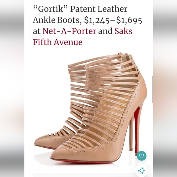 NEW Christian Louboutin Gortik Strappy Red Sole Bootie NEW - Picture 3 of 16